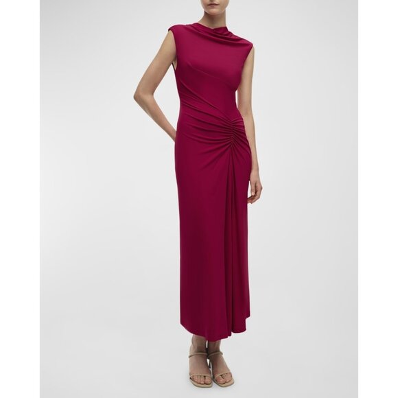 NWT SIMKHAI Acacia Sleeveless Midi Dress in Fuschia Pink Size Medium - Picture 1 of 10